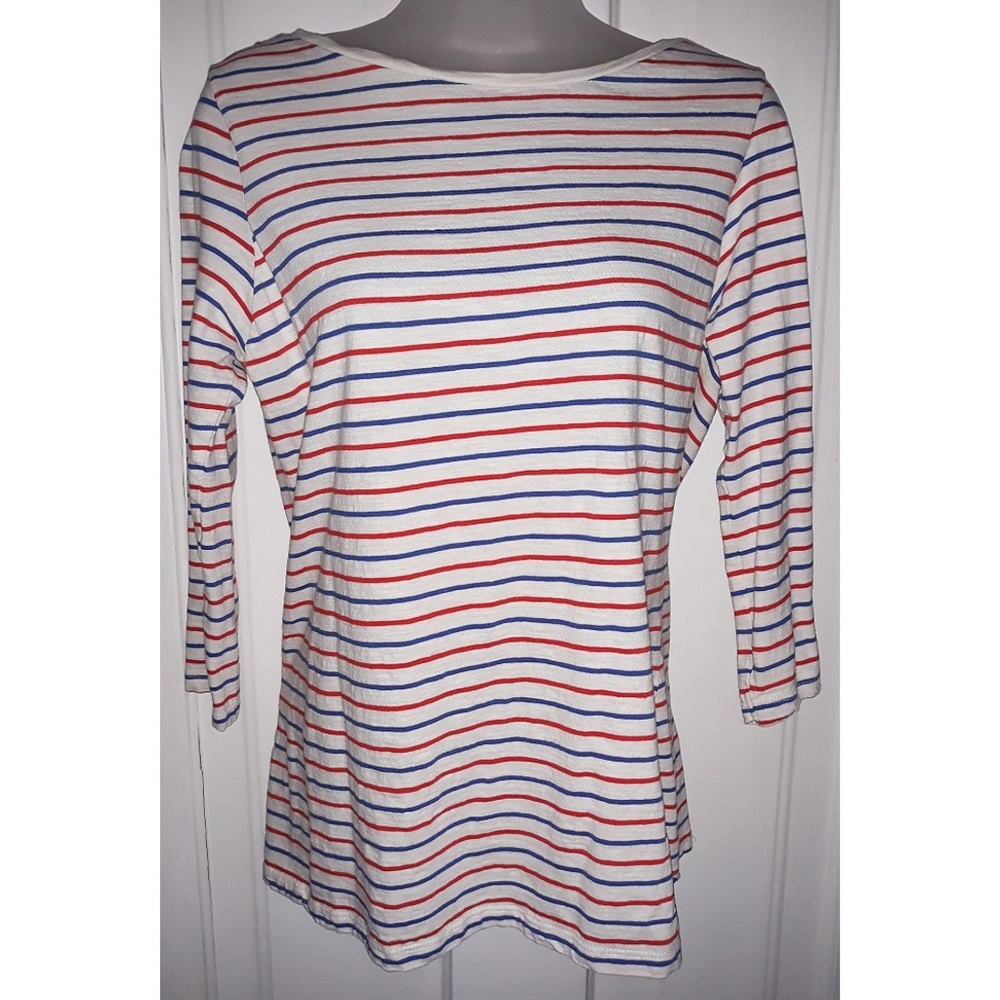 Striped Quarter Sleeve Top